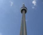 Ο ΣΟ Πύργου, των επικοινωνιών και παρατηρητήριο με ύψος άνω των 553 μέτρων, Τορόντο, Οντάριο, Καναδάς